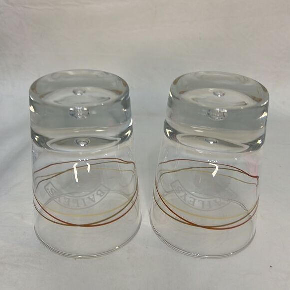 Baileys Rocks Glass 8 Oz Each 4 1/4 In Tall 3 In Round Set 2 Liquor Bar Cocktail - Picture 5 of 8